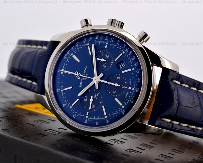 16 Breitling Transocean chronograph blue